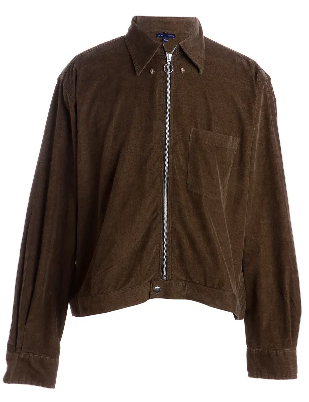 Label Corduroy Cropped Jacket Print Jacket Jacquard Jacket Patchwork Jacket