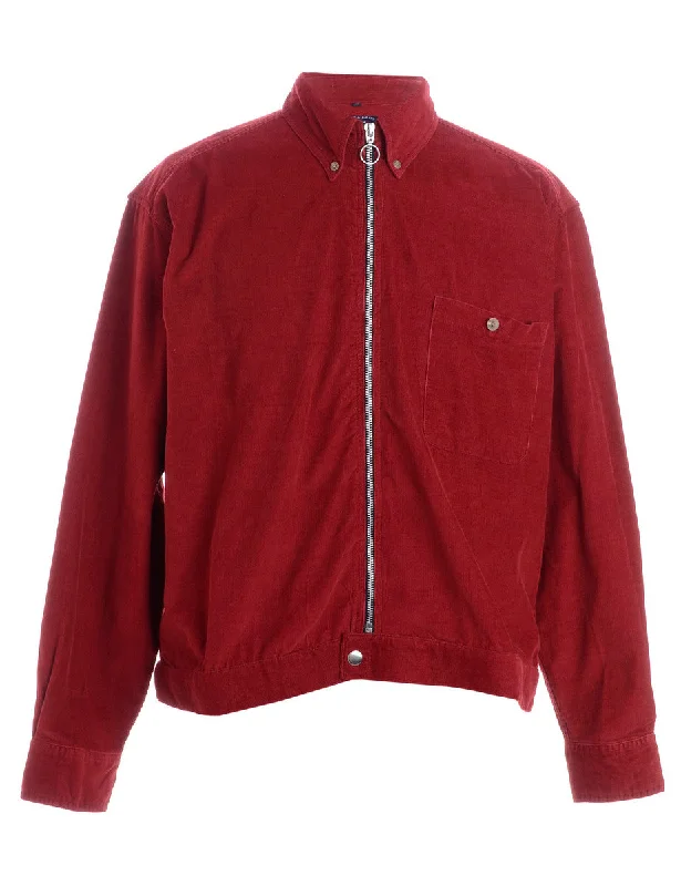 Label Corduroy Cropped Jacket Trench Coat Raincoat Waterproof Jacket