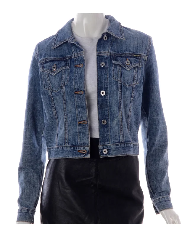 Label Cute But Psycho Denim Jacket Jacket Blazer Coat