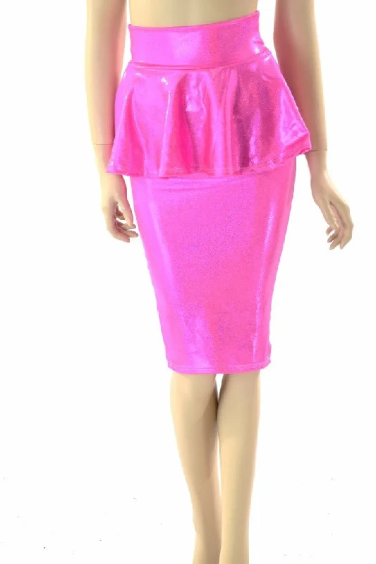 27"  Peplum Wiggle Skirt corduroy skirt comfortable