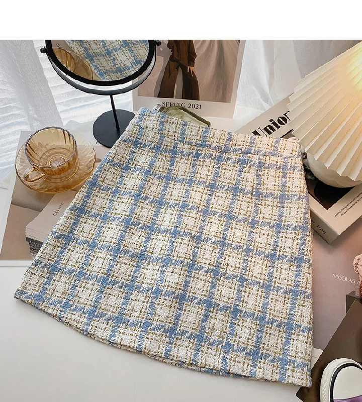 Korean version of high waist A-shaped skirt with thin and age reducing  5642 high waist skirt