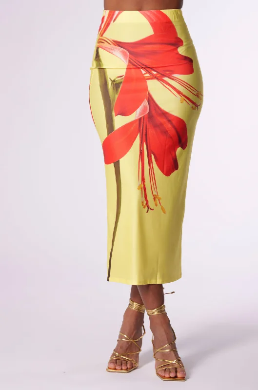 PARADISE FOUND MIDI SKIRT wool skirt thick