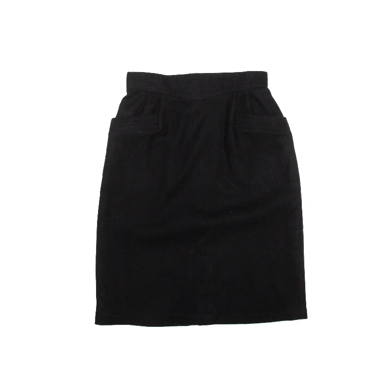 Pencil Knee Length Pencil Skirt Black Wool Womens UK 4 corduroy skirt durable