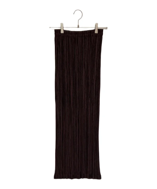 [Pre-owned] ISSEY MIYAKE pleated long skirt IM82-JG601 floral skirt print