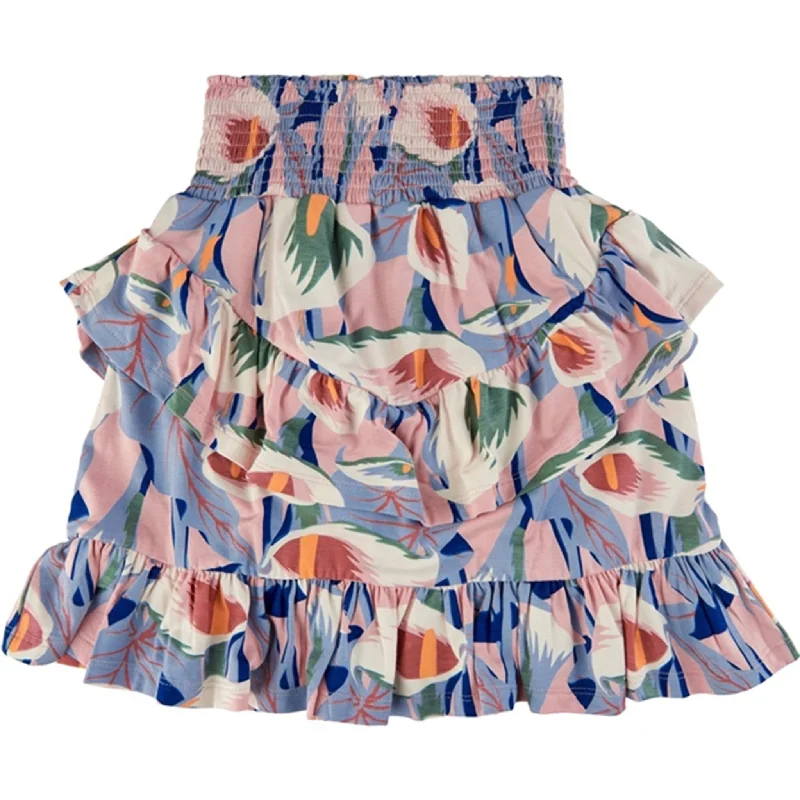 THE NEW Peach Beige Flower AOP Gwyneth Skirt velvet skirt sumptuous