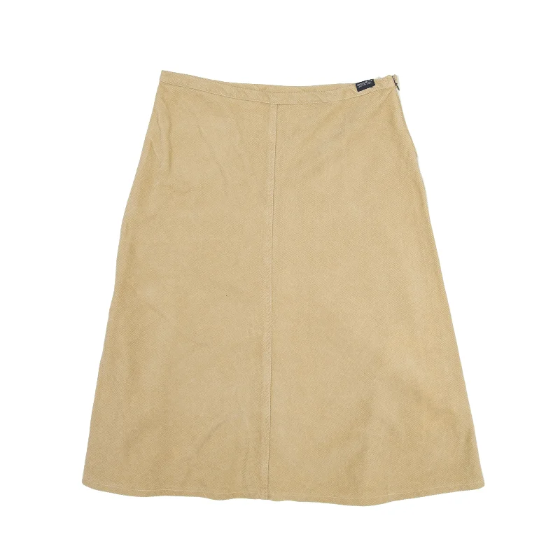 Vintage WOOLRICH Knee Length A-Line Skirt Beige 90s Corduroy Womens UK 10 relaxed fit skirt Vintage WOOLRICH Knee Length A-Line Skirt Beige 90s Corduroy Womens UK 10 relaxed fit skirt