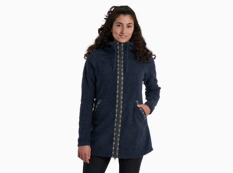 Women's Hygge Long Jacket Wool Jacket Cashmere Jacket Tweed Jacket