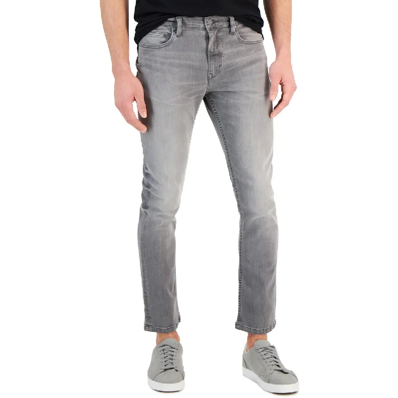 Alfani Mens Flat Front Classic Fit Skinny Jeans Classic Blue Denim Jeans