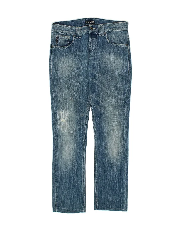 ARMANI Womens Slim Jeans W26 L29 Blue Trendy Classic Fit Jeans