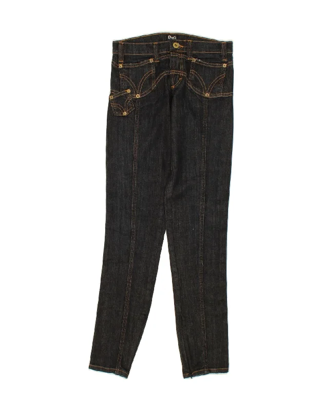 DOLCE & GABBANA Womens Skinny Jeans IT 38 XS W24 L30 Black Cotton Stylish Tapered Fit Jeans DOLCE & GABBANA Womens Skinny Jeans IT 38 XS W24 L30 Black Cotton Stylish Tapered Fit Jeans