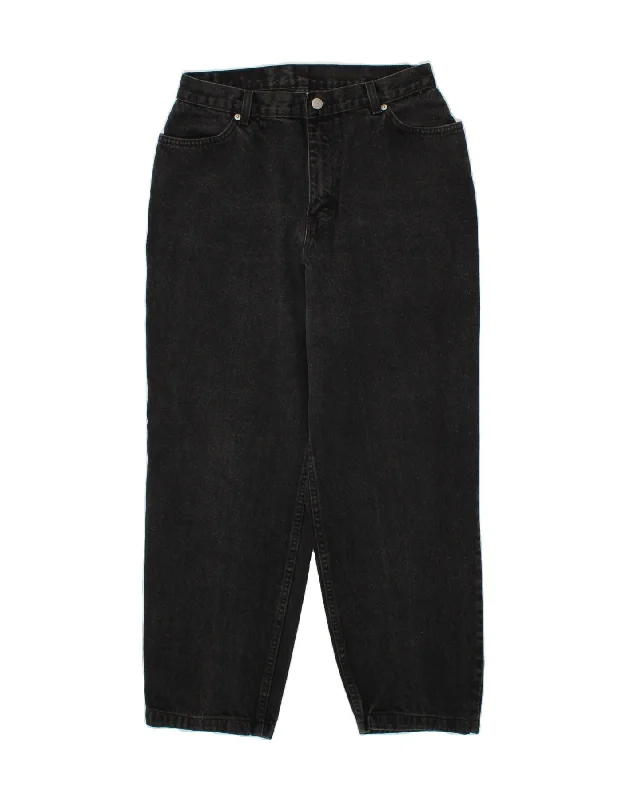 FADED GLORY Womens High Waist Tapered Jeans US 14 Large W30 L27 Black Cozy Relaxed Fit Jeans FADED GLORY Womens High Waist Tapered Jeans US 14 Large W30 L27 Black Cozy Relaxed Fit Jeans