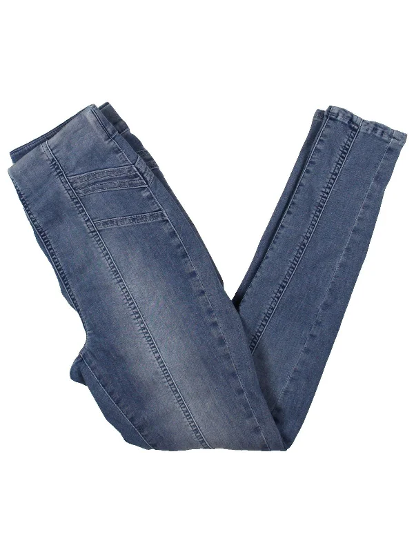 Feel Alright Womens Slim High Rise Skinny Jeans Stylish Cargo Style Jeans
