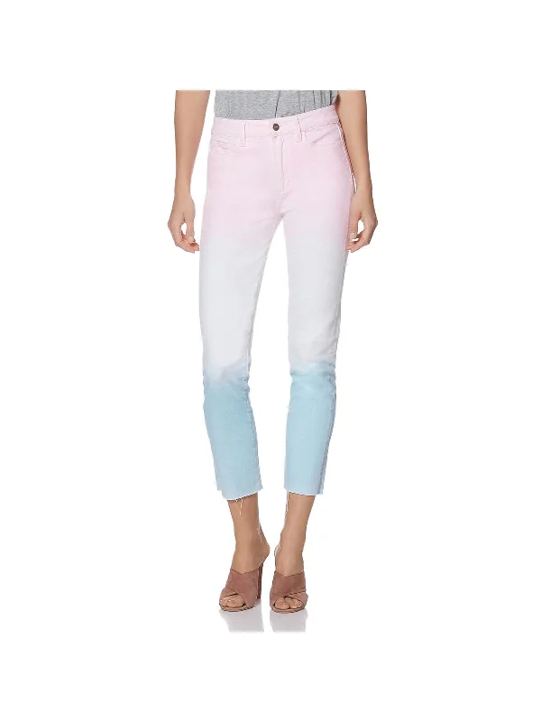 Hoxton Womens Denim High Rise Slim Leg Jeans Cozy Stretch High-Waist Jeans