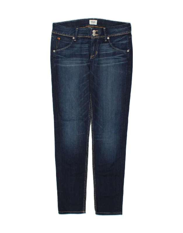 HUDSON Womens Skinny Jeans W29 L29  Navy Blue Cotton Trendy Cut-Off Denim Shorts