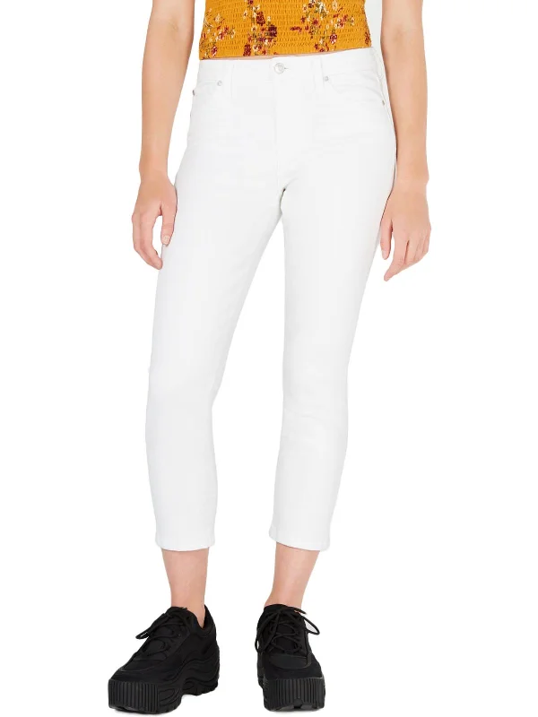Juniors Womens Denim Mid Rise Jeans Casual Light Wash Jeans