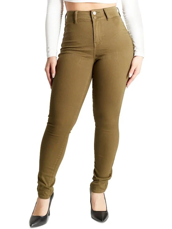 Juniors Womens High Rise Stretch Skinny Jeans Cozy Tencel Blend Denim Jeans