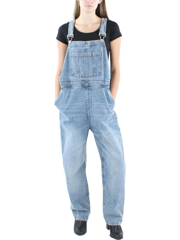 Kyra Womens Pocket Denim Overall Jeans Casual Skinny Fit Jeans