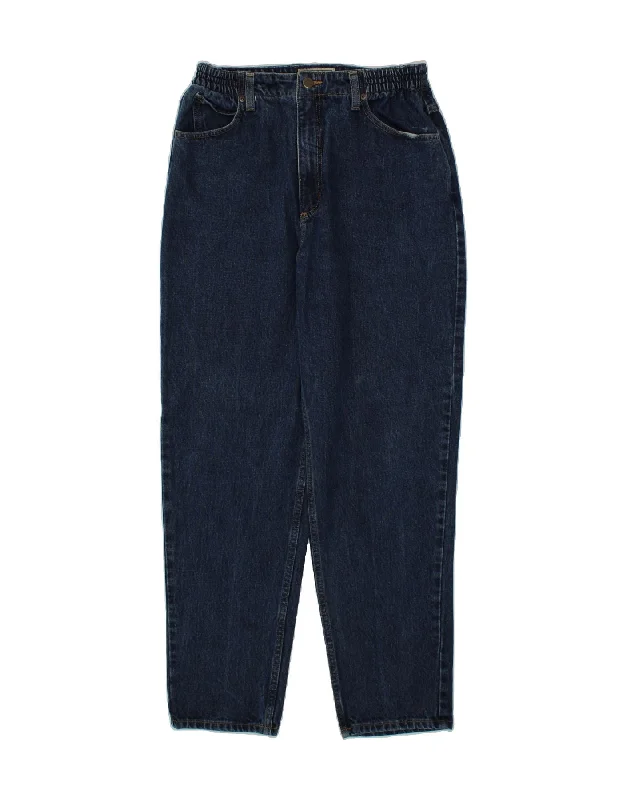 L.L.BEAN Womens Relaxed Fit Tapered Jeans US 12 Medium W30 L29 Navy Blue Elegant Tapered Leg Denim L.L.BEAN Womens Relaxed Fit Tapered Jeans US 12 Medium W30 L29 Navy Blue Elegant Tapered Leg Denim