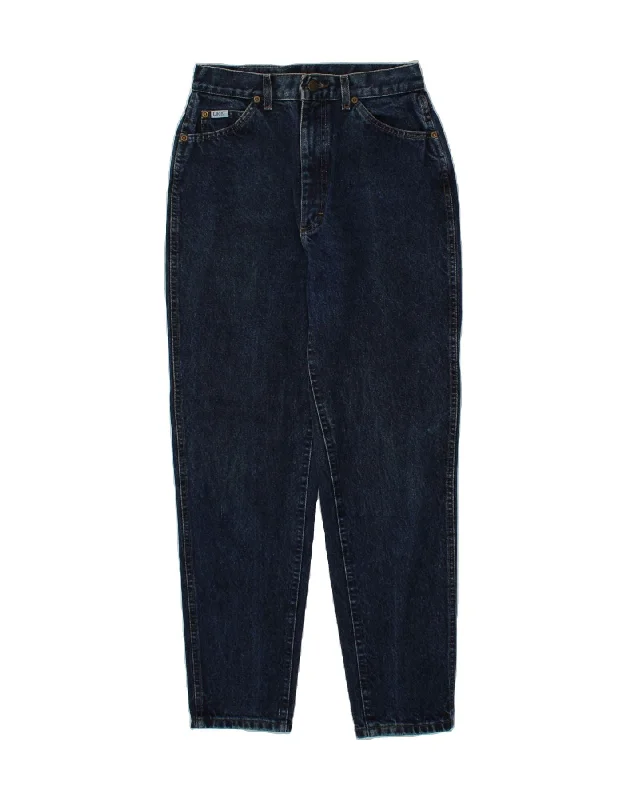 LEE Womens High Waist Jeans US 11 Medium W26 L28 Navy Blue Cotton Fashionable Button-Front Jeans LEE Womens High Waist Jeans US 11 Medium W26 L28 Navy Blue Cotton Fashionable Button-Front Jeans
