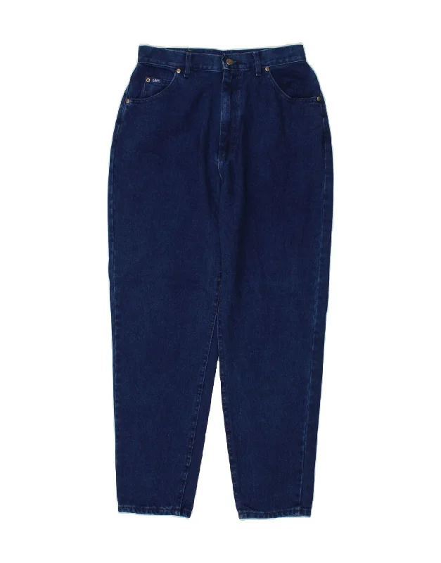 LEE Womens High Waist Tapered Jeans US 14 Large W28 L30 Blue Cotton Casual Skinny Fit Jeans