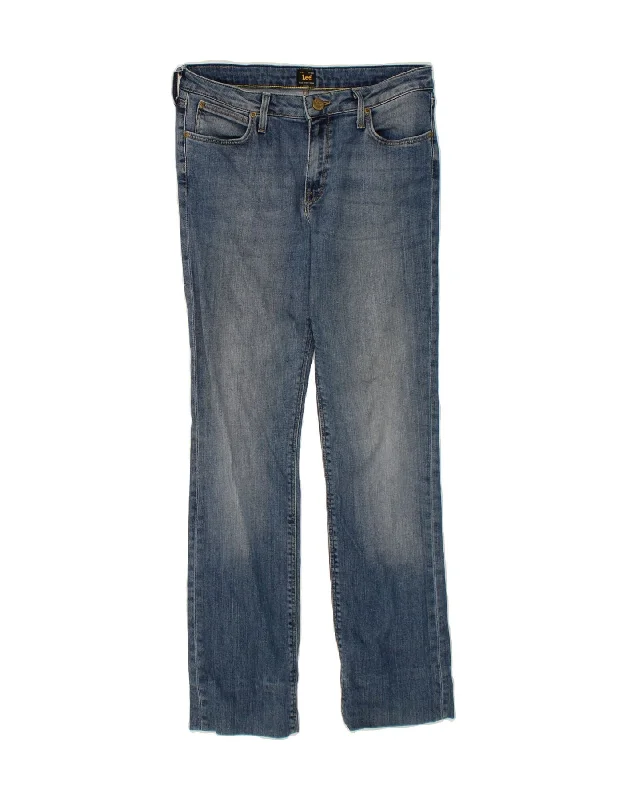 LEE Womens Marion Straight Jeans W29 L29 Blue Cotton Stylish High-Waist Jeans