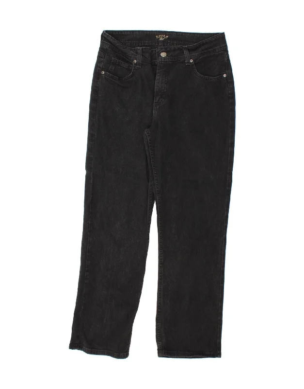 LEE Womens Riders Straight Jeans US 12 Large W32 L29 Black Cotton Classic Button Fly Jeans LEE Womens Riders Straight Jeans US 12 Large W32 L29 Black Cotton Classic Button Fly Jeans