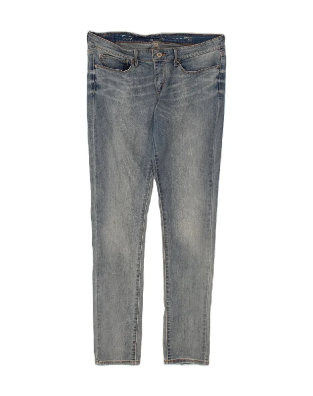 LEVI'S Womens Slight Curve Modern Rise Skinny Jeans W31 L34 Blue Cotton Chic Rolled Cuff Denim Jeans LEVI'S Womens Slight Curve Modern Rise Skinny Jeans W31 L34 Blue Cotton Chic Rolled Cuff Denim Jeans