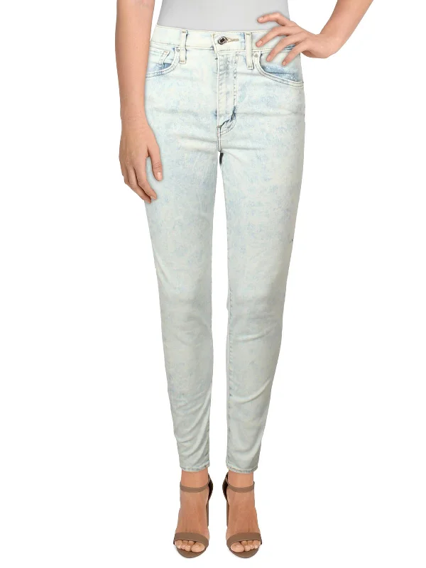 Mile High Womens Denim Faded Skinny Jeans Stylish High-Waist Jeans