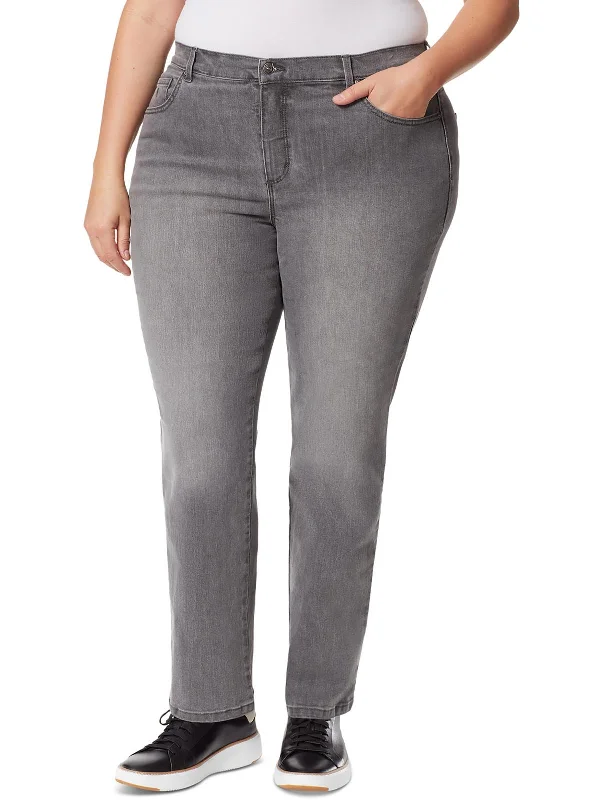Plus Amanda Womens Tapered Classic Rise Straight Leg Jeans Comfortable Stretch Denim Jeans Plus Amanda Womens Tapered Classic Rise Straight Leg Jeans Comfortable Stretch Denim Jeans