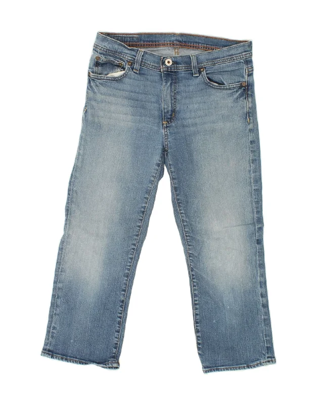 RALPH LAUREN Womens Crop Straight Jeans W32 L23 Blue Cotton Fashionable Straight Fit Denim RALPH LAUREN Womens Crop Straight Jeans W32 L23 Blue Cotton Fashionable Straight Fit Denim