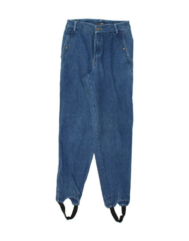 VINTAGE Womens High Waist Slim Jeans UK 8 Small W26 L30 Blue Cotton Comfortable Stretch Fit Jeans VINTAGE Womens High Waist Slim Jeans UK 8 Small W26 L30 Blue Cotton Comfortable Stretch Fit Jeans