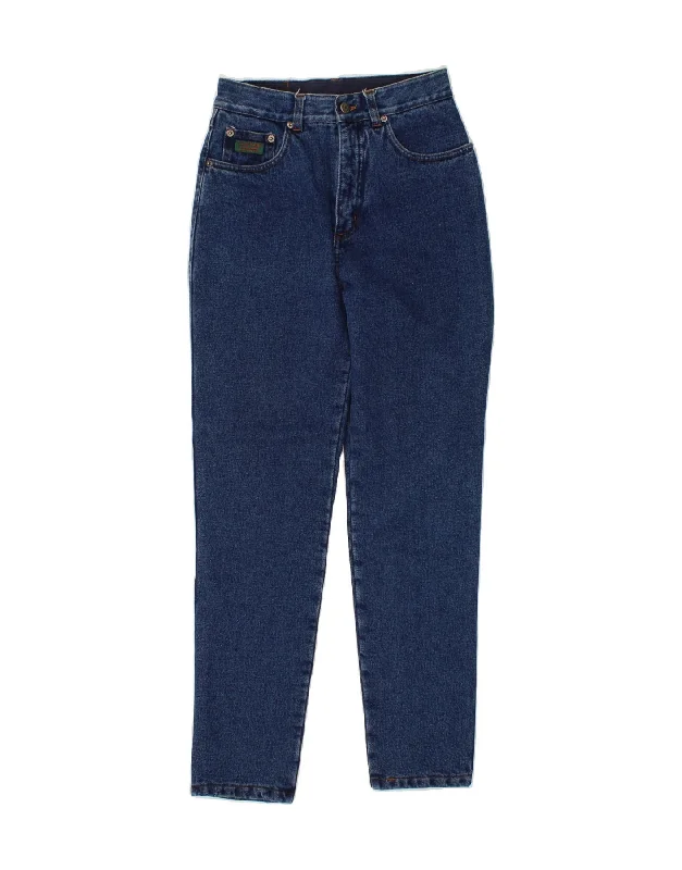 VINTAGE Womens Slim Jeans UK 12 Medium W28 L30 Blue Cotton Cozy Stretch High-Waist Jeans VINTAGE Womens Slim Jeans UK 12 Medium W28 L30 Blue Cotton Cozy Stretch High-Waist Jeans