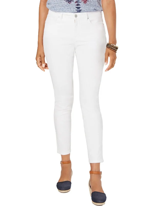 Womens Mid-Rise Tummy Control Skinny Jeans Classic Slim Fit Jeans